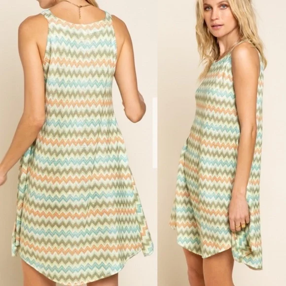 POL🧡🌼💚Absolutely adorable Zigzag Dress - Picture 3 of 15